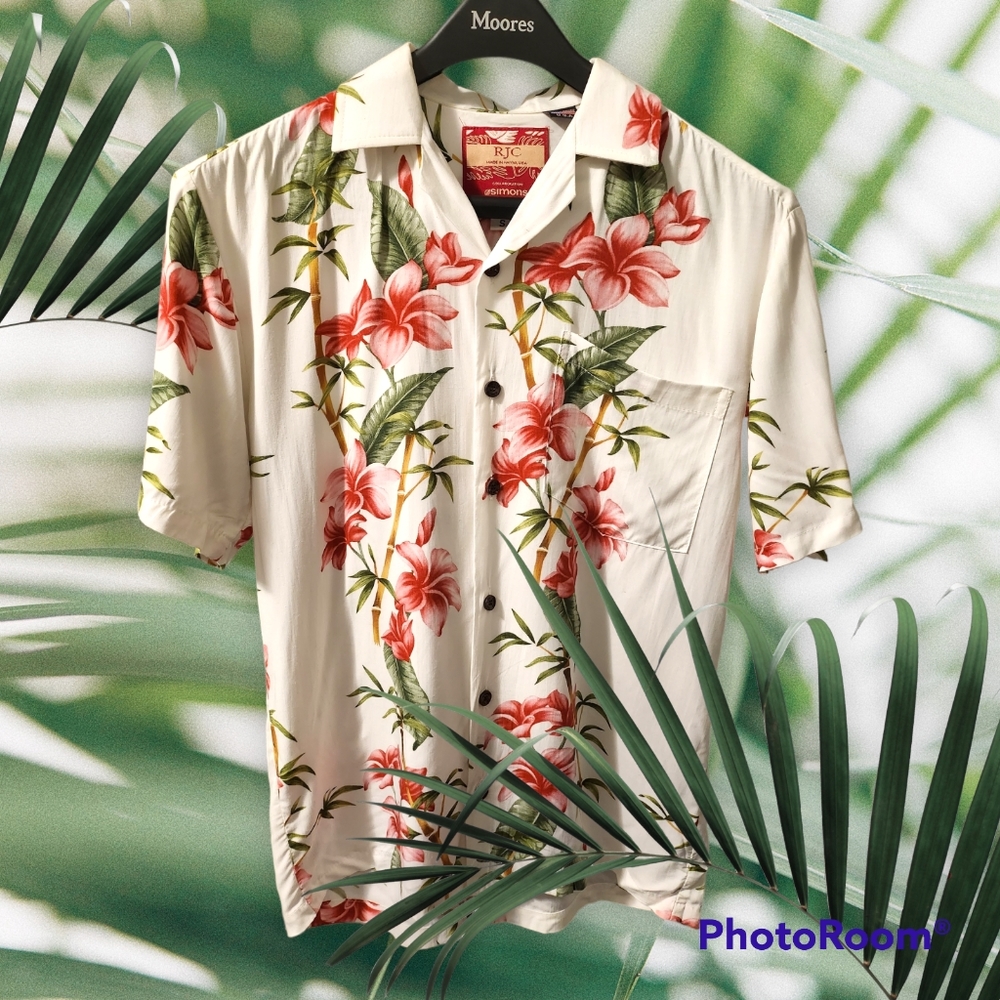 RJC X Simons Hawaiian Camp Shirt Made In Hawaii USA 🇺🇸 Size S